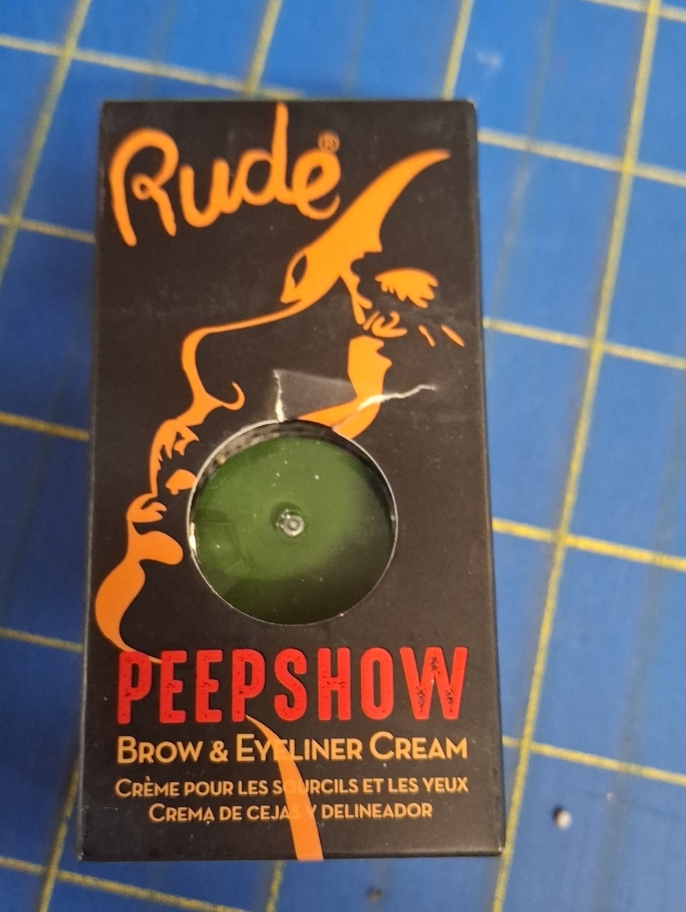 RUDE Peepshow Brow & Eyeliner Cream - Green New in Box 3g